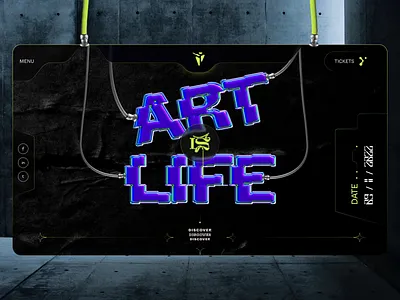 Art is Life // Website 3d animated animation art blacklead blacklead studio characters creative design exhibition homepage landing life main motion museum page web web design website