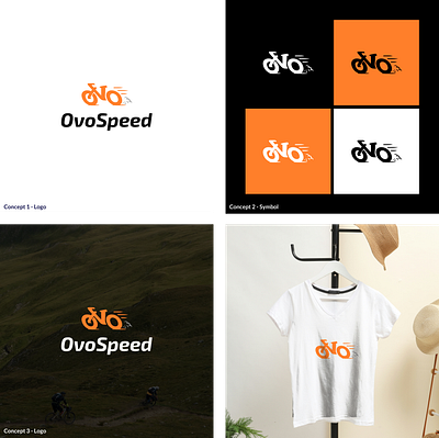 OvoSpeed Bicycle Logo branding graphic design logo