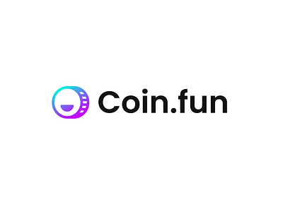 coin.fun blockchain clever coin crypto financial fun happy logo minimal simple