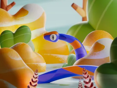 🐍 Danger noodle - #3DIllustration 3d 3d art 3d blender 3d design 3d illustration 3d illustrations 3d model blender c4d character design cinema4d colorful cycles graphic design illustration illustrations octane render ui vibrant