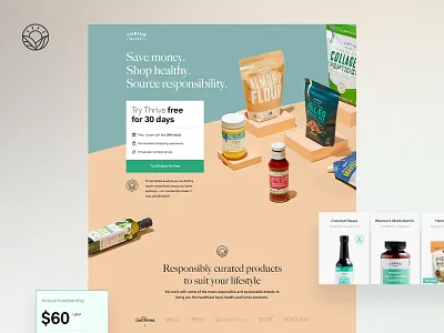 Organic Food (Marketplace), V2 branding design food homepage illustration interface landing organic ui ux web web design webdesign