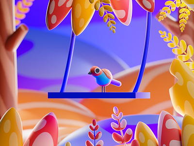 🦜 Birdy - #3DIllustration 3d 3d art 3d design 3d illustration 3d illustrations 3d model animal blender c4d character design cinema4d colorful cycles graphic design illustration illustrations octane render ui vibrant