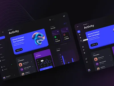 Echoo - Admin dashboard admin admin dashboard admin design campaign monitor concept design dark dark mode dashboard design minimal music panel tool ui ux