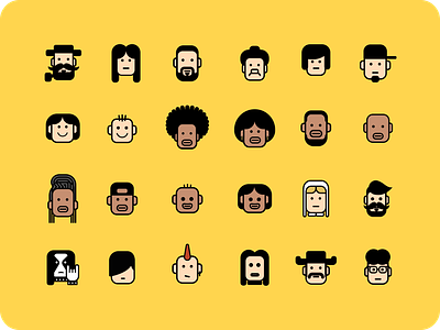 People Icons character head heads icon icon design icons people person