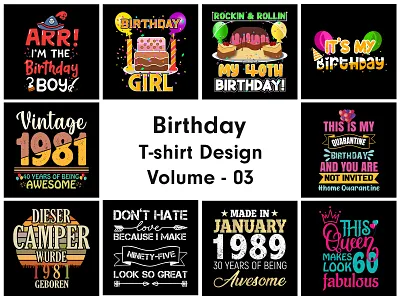Birthday T-shirt Design birthday birthday t shirt birthday t shirt design graphic design t shirt design tshirt typography t shirt ui uiux ux