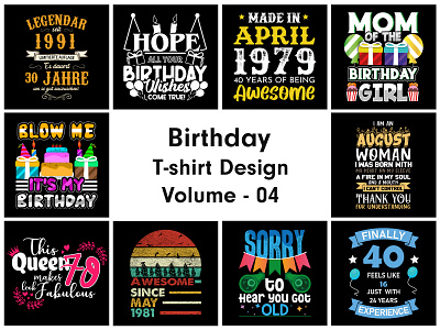 Birthday T-shirt Design birthday birthday t shirt birthday t shirt design graphic design t shirt design tshirt typography t shirt ui uiux ux