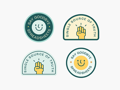 Badges exploration badge badges branding color design emoji illustration logo product information saleslayer sticker stickers vector