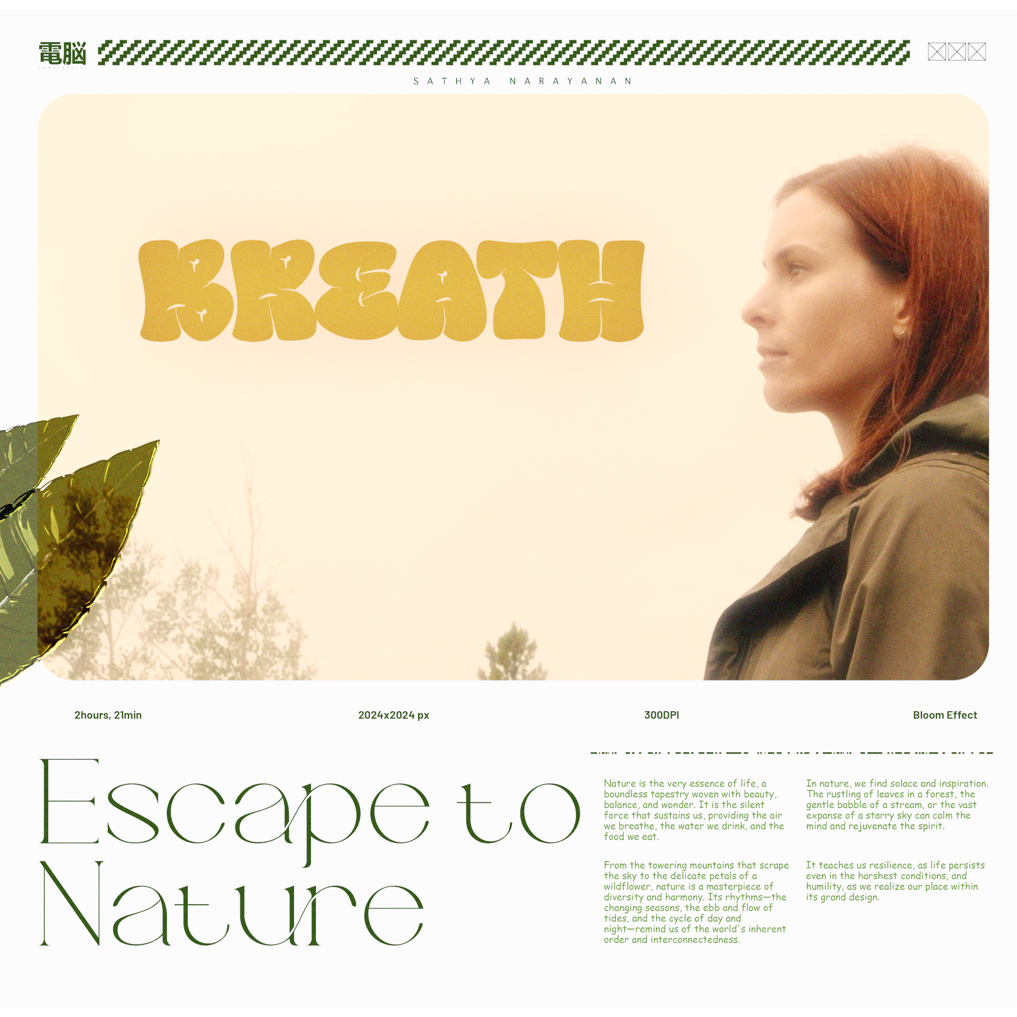 Nature Poster Design blender 3d graphic design illustration nature post poster design social media post