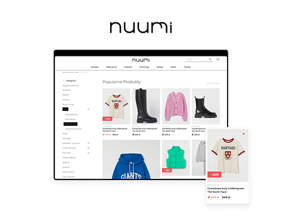 nuumi - Fashion platform brands clothes design e commerce fashion minimalism nuumi nuumi.pl sales store trends ui ux web web design