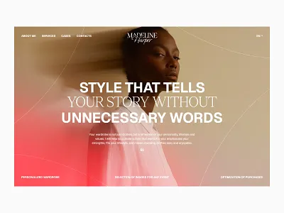 Elegant UX/UI for a Personal Stylist Website business elegant fashion graphic design homepage landing page startup stylist typography ui ux webdesign website design