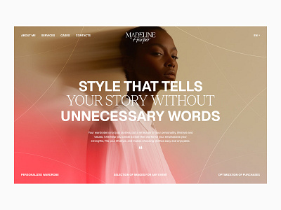 Elegant UX/UI for a Personal Stylist Website business elegant fashion graphic design homepage landing page startup stylist typography ui ux webdesign website design