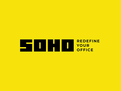 SOHO co-working logo animation concept animation branding clean fun logo motion graphics yellow