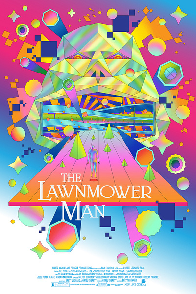 The Lawnmower Man - AMP 30x30 Class of 1992 1992 affinity designer ai alternativemovieposter art direction color colour film graphic illustration illustrator movie poster posterdesign psychedelic illustration texture the lawnmower man vector virtual reality vr