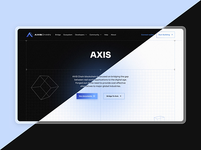 AXIS Chain 3d blochchain blue design graphic design illustration mobile design ui ux vector web web3 website