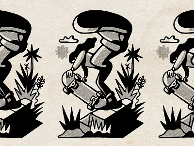 Illustration diy illustration skateboarding