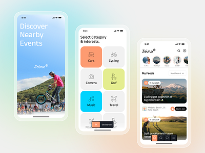 Joino® | Events Planner App app design app designer booking app classified app community app event app event management event planner events app events planner app ios ios app ios mobile app mobile ui social app social event app ticket booking travel app uiux ux design