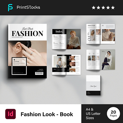 Fashion Look-book Template a4 architecture book brochure business brochure catalog clean clean design fashion fashion lookbook graphic design lookbook magazine minimal minimalist new portfolio print design template