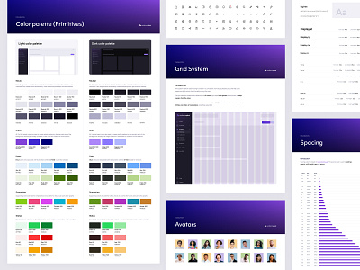 AudiencePlus - Foundation & Design System audienceplus bb agency colors colors typography design system foundation grid system light and dark mode product design purple saas ds ui ux variables