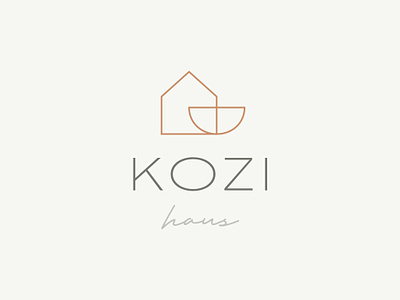 Kozi Haus - Logo Direction #1 branding cozy decor earth effendy haus home house identity interior kozi logo luxury mark minimal monoline premium symbol typography vase