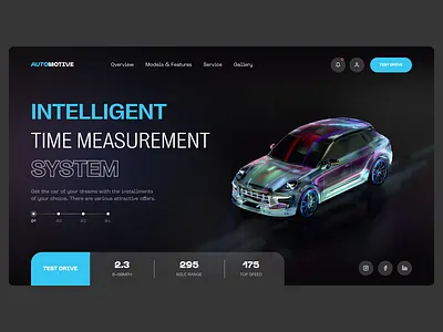 Virtual Test Drive 3d animation auto blue c4d car cinema4d dark design ebsite glass landing page motion graphics motiondesign porsche render ui ux video web