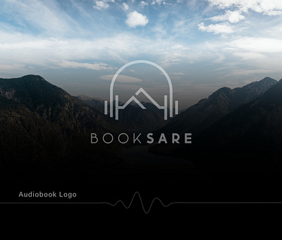 Audiobook logo design audio audio app audiobook book graphic design headphone logo minimalism minimalist logo mountain mountain logo mountains