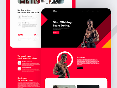 Gym Trainer Website Template for Elementor branding elementor fitness gym landing page landing page design landingpage template ui ui design uidesign ux web web design website wordpress