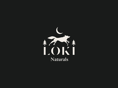 Loki Naturals Logo Design brand identity branding dog husky icon icon design kroneberger logo logo designer minimal modern visual identity wolf