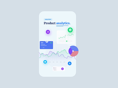 Analytics app pitch for a presentation analytics animation design graphic design illustration metrics motion graphics product product design