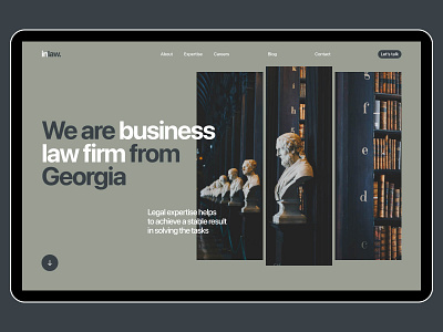 InLaw – business law firm website advocate business clean corporate design firm justice landing page landingpage law law firm lawyer legal madeontilda minimal ui ui design web web design webdesign