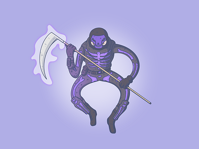 Skulltrooper character design concept art dnd funny game game art illustration inktober procreate spooky sticker