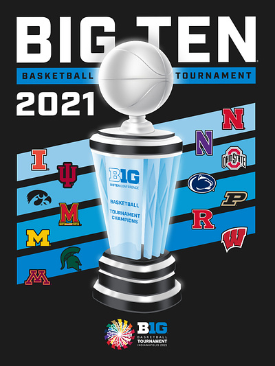 Big Ten Basketball Tournament 2021 branding design graphic design illustration vector