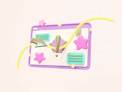 3D Social Icon 3d blender blender3d branding custom design graphic design icon logo popup social trademark