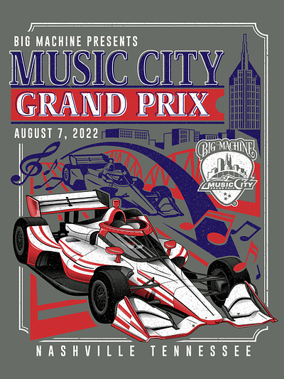 Music City Grand Prix 2022 branding design graphic design illustration