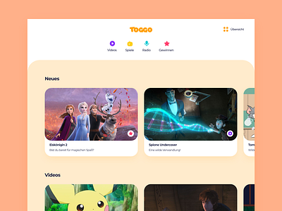 Toggo Redesign Hero Header / Kids Platform clean clean ui header hero icons kids landingpage minimal modern platform redesign simple simple logo toggo ui ui design ux ux design videos webdesign