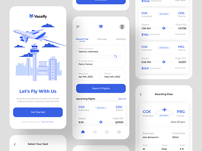 Vacafly - Flight Booking Mobile App by Farhan Bagas for Hatypo Studio ...