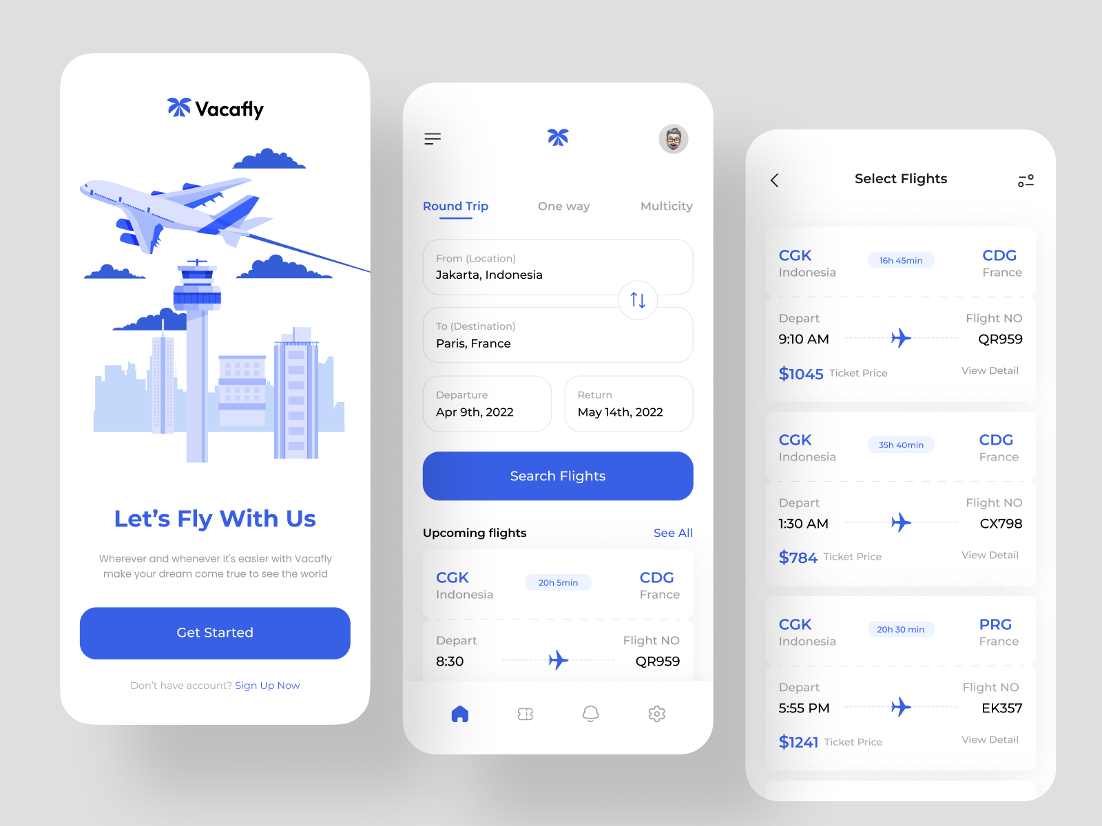 Vacafly - Flight Booking Mobile App by Farhan Bagas for Hatypo Studio ...