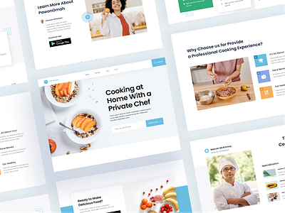 Cooking Class Landing Page - Showcase chef clean cooking food food delivery food landing page food website foodie homepage landingpage layout modern restaurant ui ux website website builder