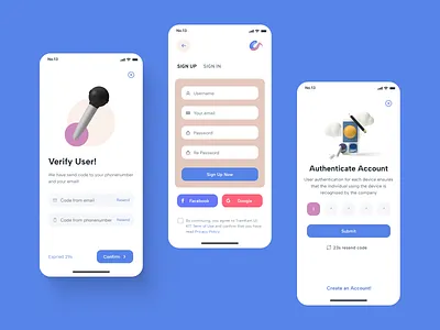 TramKam SignUp Screen app design ios kit mobile signup template tramkam ui verify