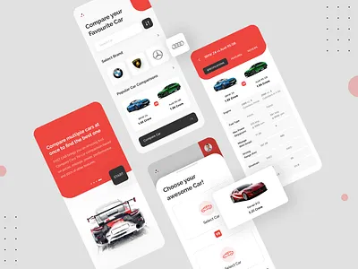 Car Comparison App Design app app concept app design app designer app designers app development car car app car app design car comparison car comparison app design dribbble ui ux design ui ux designer uiux