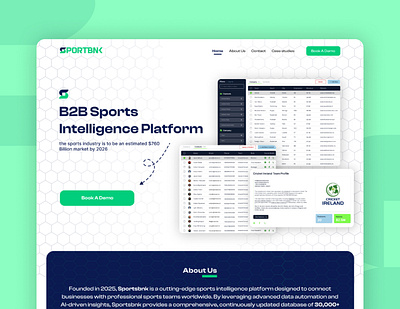 SportsBNK Website/Landing page Design figma lanfinge page prototype sporrts ui ux web design website