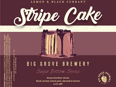 Stripe Cake Bottle Label Design beer beer art beer can design beer label beer label design beverage beverage design bottle label bottle label design can label design label design package design