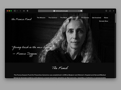 Website Design // The Franca Fund design graphic design ui ux web design