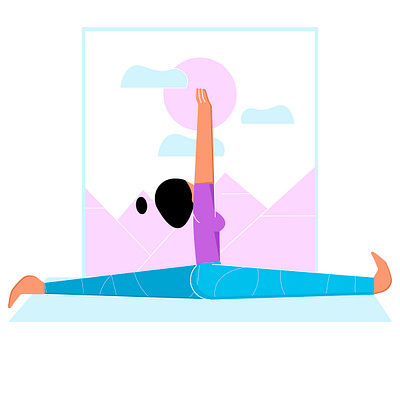 Yoga & Meditation App app behance design illustration illustrator meditating meditation meditation app minimal procreate ui vector yoga yoga app yoga pose yoga studio