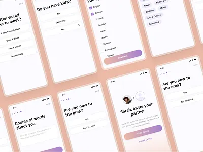 Vivida app – User Onboarding app design dating app onboarding ui design ux design