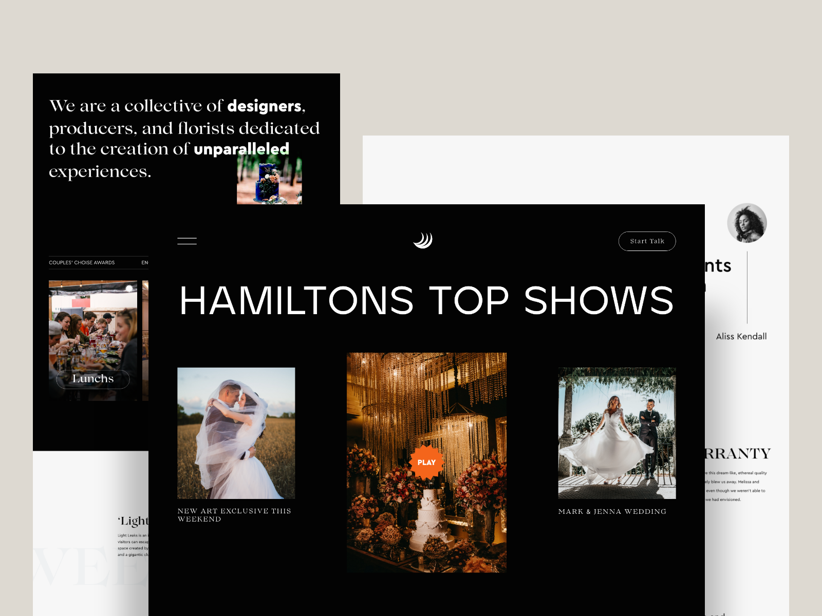 Landing Page Project art ballroom branding design event graphic design lan landing landingpage minimalist mobile party photofraphy popular ui ux web web design wedding