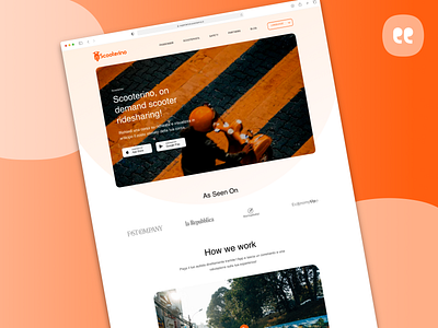 Scooterino design landing page ui ui ux ux