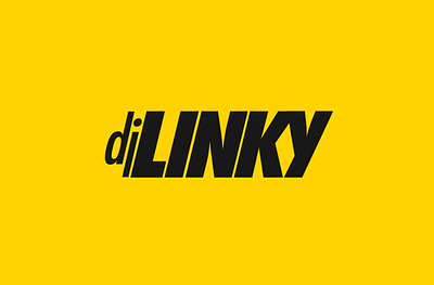 djLINKY logo 2d branding design logo minimalist