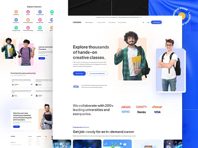 Coursera Landing Page Redesign coursera courses landing page creative e learning e learning elearning courses homepage landing landing page learning platform online class online course online education online learning ui ui design ui element ux web design website design