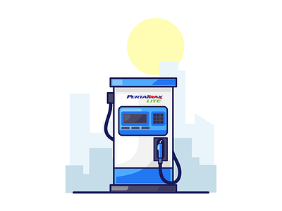 Perta(lite)max ⛽️🙏🚭 branding car diesel doodle energy flat fuel gas gas station icon illustration indonesia logo pertalite pertamax pertamina pump service solar transportation