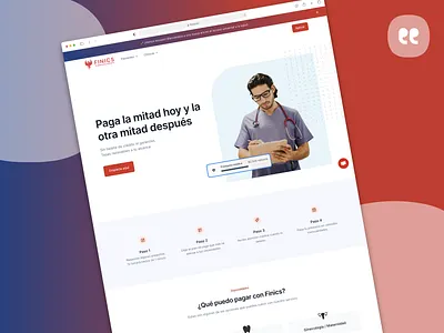 Finics design landing page ui ui ux ux